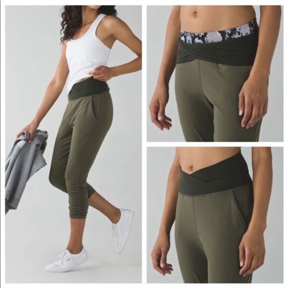 lululemon athletica Pants - Lululemon Sunset Salutation Crops sz 2